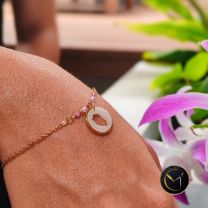 Parure La Réunion drapeau collier bracelet et boucles d'oreilles