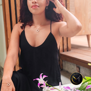 Parure La Réunion drapeau collier bracelet et boucles d'oreilles